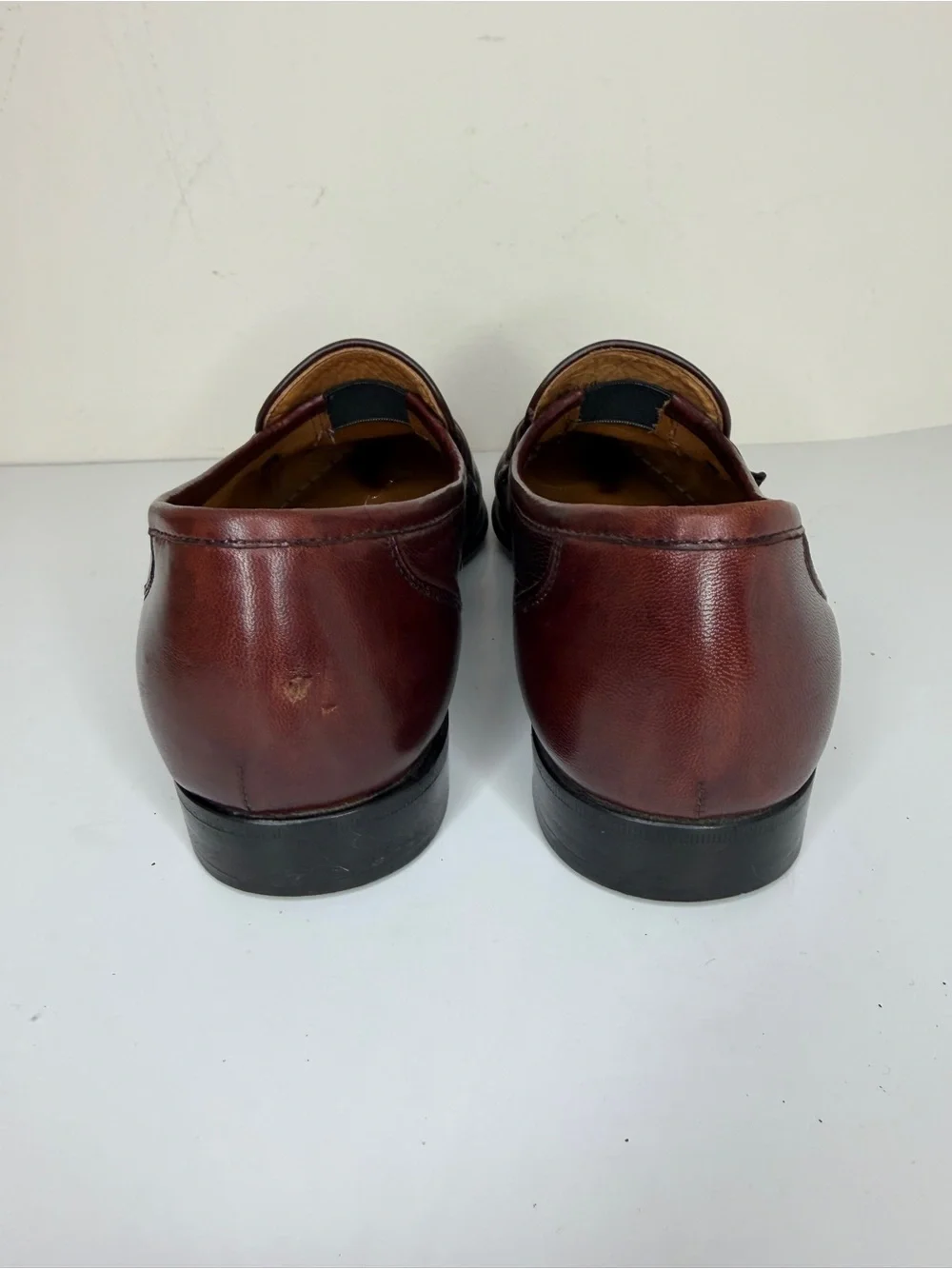 Allen Edmonds Bergamo Moc Toe Brown Leather Slip On Loafers Men’s 9D 49070 Italy